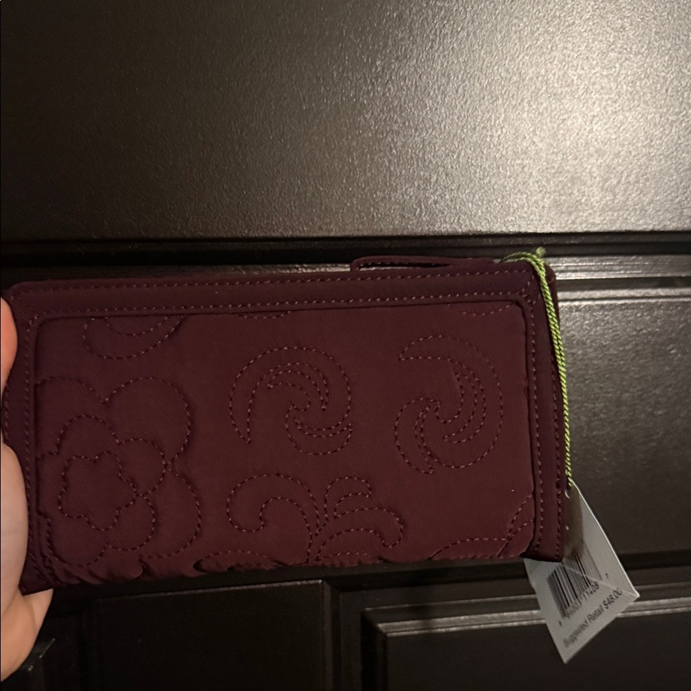 Vera Bradley Maroon Quilted Women's Wallet - Picture 2 of 5